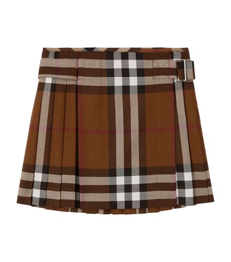 burberry wool plaid skirt|burberry check wool pleated skirt.